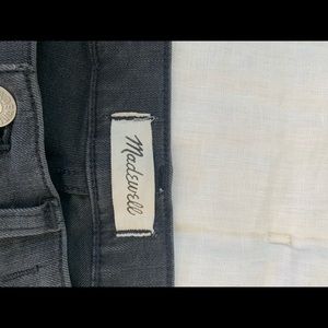 Size 28 Skinny grey Madewell Roadtripper jeans!  Great condition.